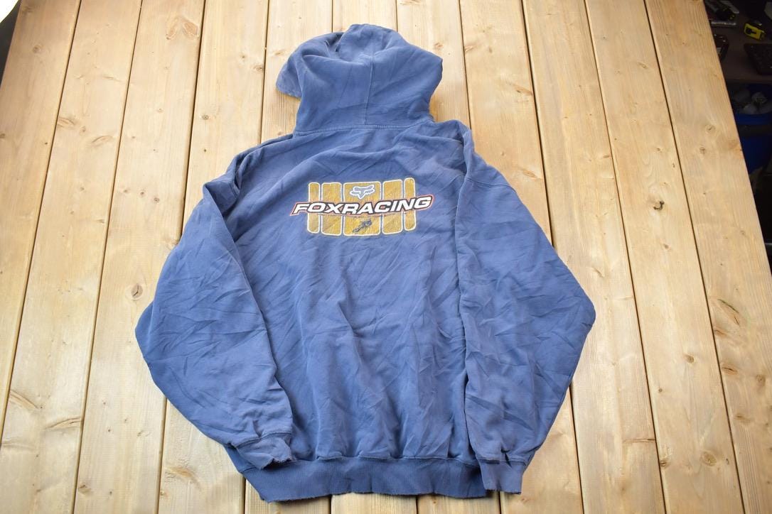Vintage 1990s Fox Racing Graphic Hoodie / 90s Hoodie