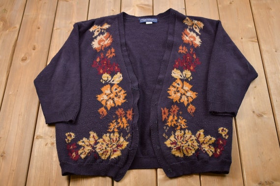 Vintage 1990 Maggie McNaughton Knitted Sweater / … - image 1