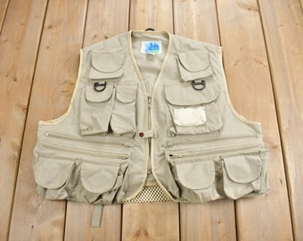 Lostboysvintage Vintage 1990s Lake N Trail Utility Tactical Fishing Vest / Authentic Outdoor Gear / Streetwear / Hiking / Fishing Vest / Hunting Vest