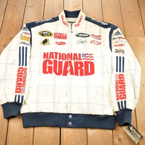 Vintage Y2K Dale Earnhardt Jr Nascar Racing Patchwork Jacke von Chase authentische / bestickt / Deadstock / neu mit Etikett