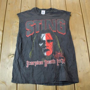 Vintage WCW Sting Scorpion Death Lock Graphic Wrestling T-Shirt / Vintage Wrestling Tee / Sting T Shirt / New World Order / Youth Size