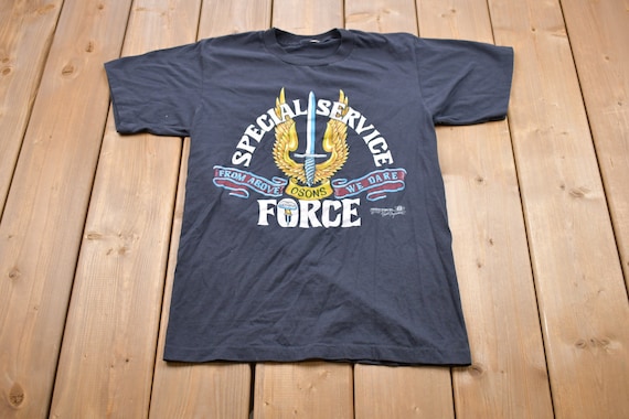 Vintage 1991 Special Service Force T-Shirt / 3D E… - image 1
