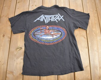 Vintage 1990 Anthrax Persistence of Time Band T-shirt