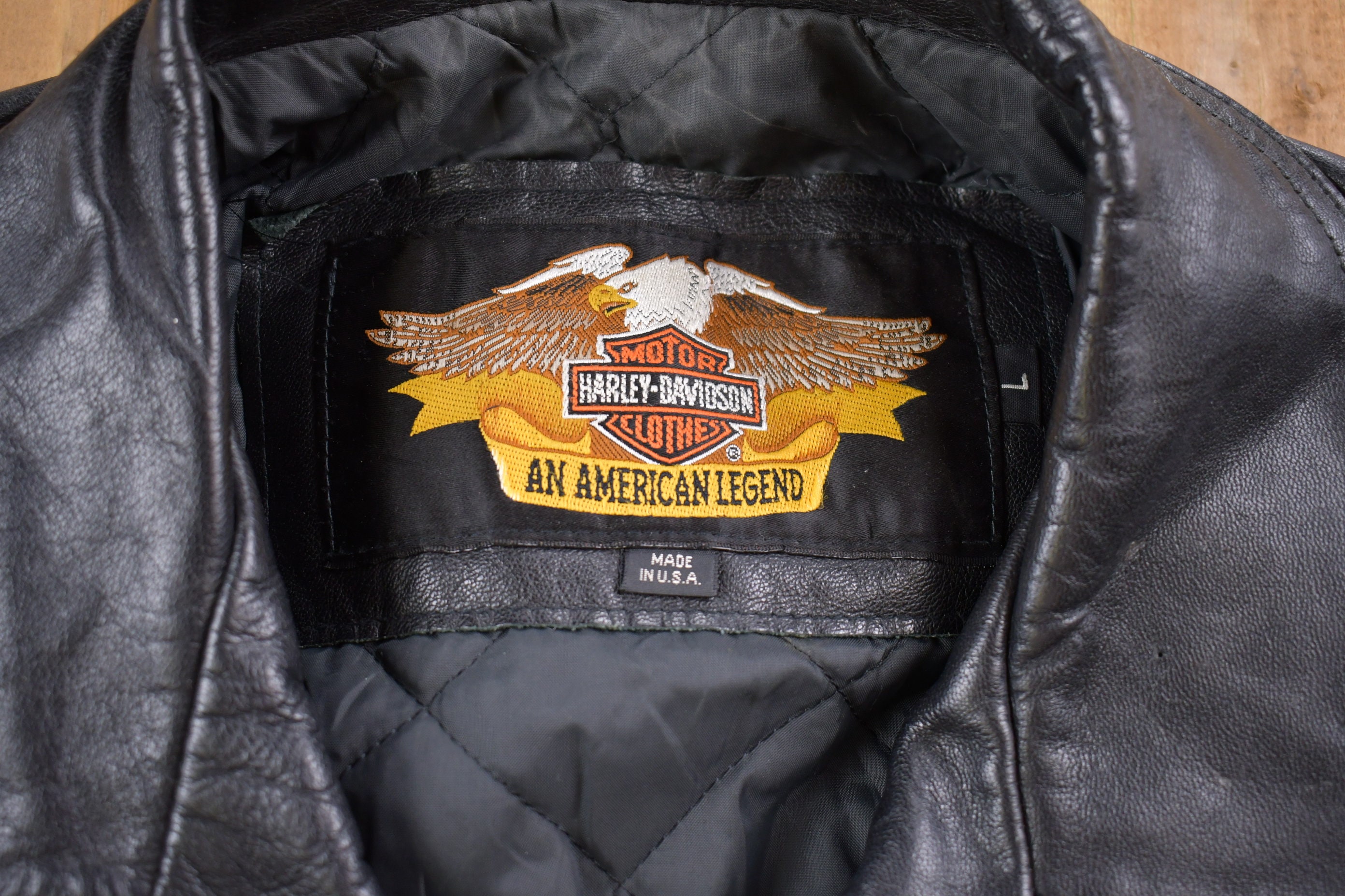 Vintage 1990s Harley Davidson Leather Biker Jacket / Fall Vintage 1990s Harley Davidson Leather Biker Jacket / Fall