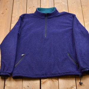 Vintage 1990s Nashbar Quarter Zip Fleece Sweater / Sportswear / 90s Crewneck / Streetwear / Athleisure / Hiking