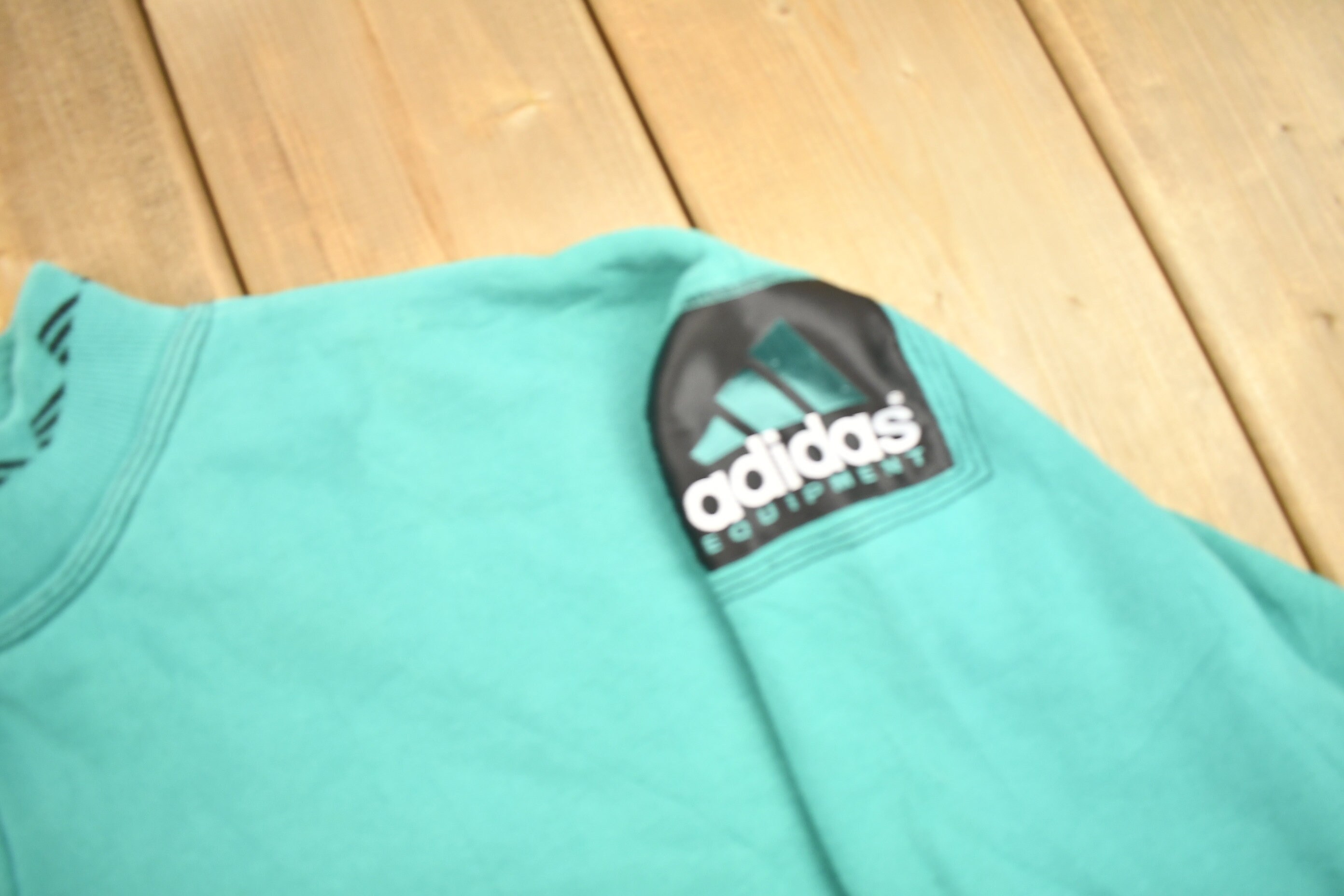 Vintage 90's Adidas Equipment Quarter Kleding Gender-neutrale kleding volwassenen Hoodies & Sweatshirts Sweatshirts Zip Sweatshirt 