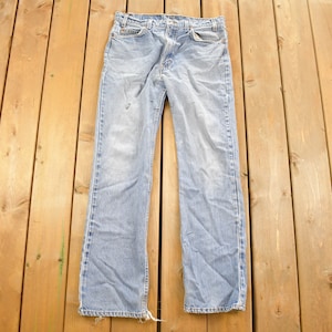 Vintage 1980s Levi&#39;s 517 Orange Tab Jeans Size 33 x 30.5 / Blue / Light Wash / Vintage Denim  / Made In USA / 80s Levi&#39;s / Boot Cut