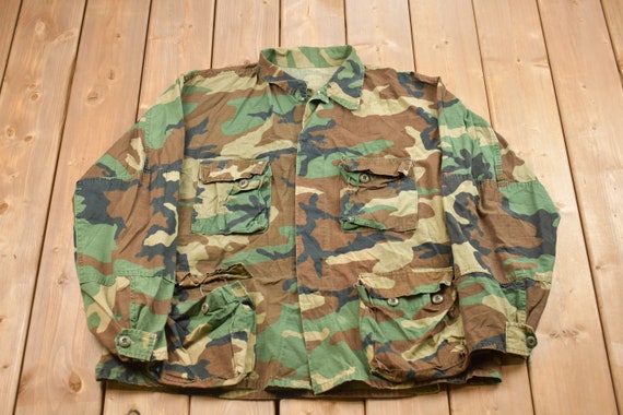Vintage Military Style Jacket Men 90s Camouflage Jacket Army -  Denmark