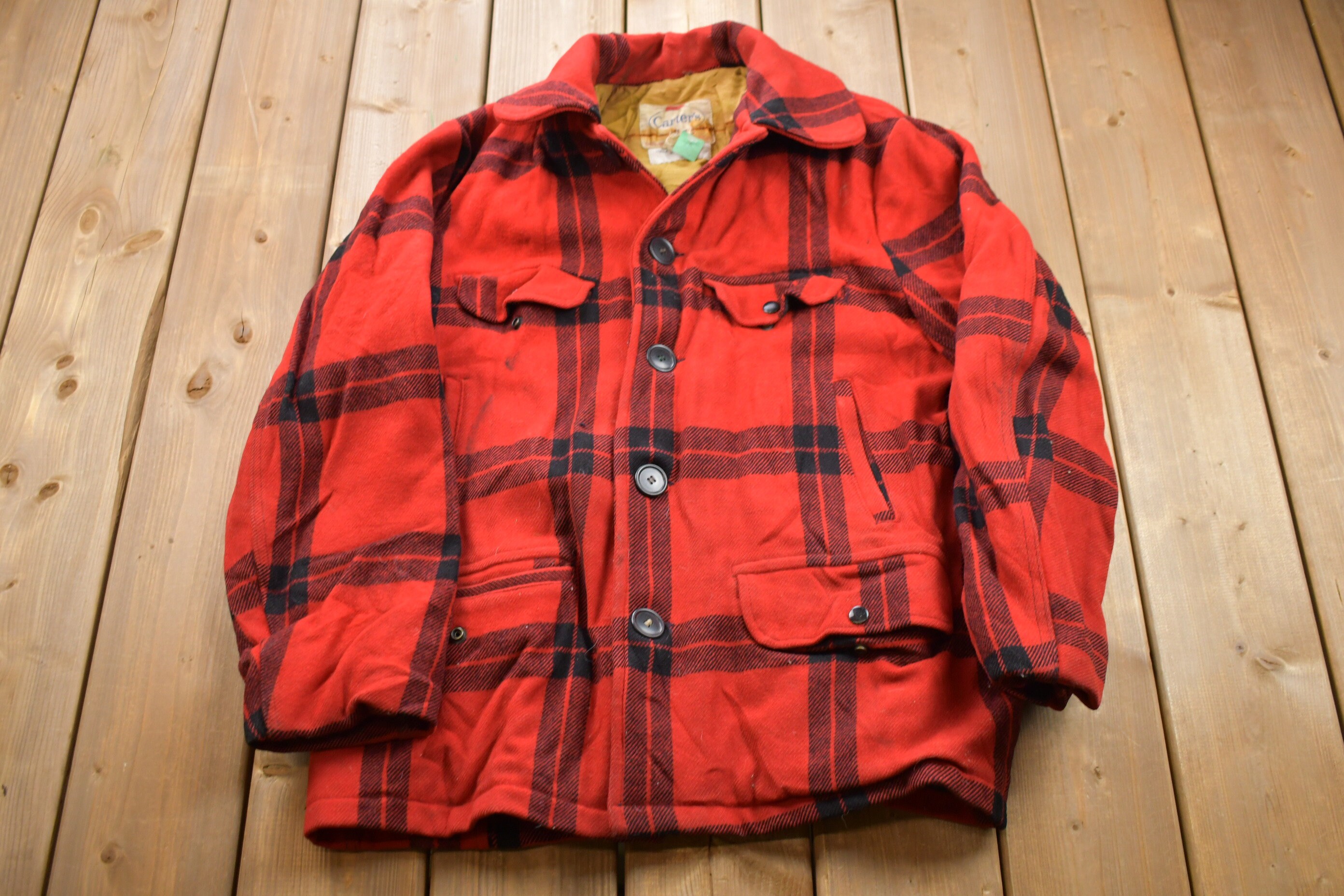 Red checkered deals jacket mens