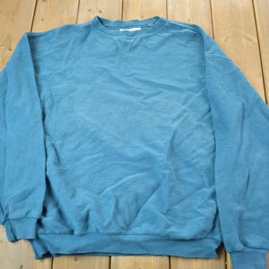 Vintage 1990s Blank Turquoise Crewneck Sweatshirt