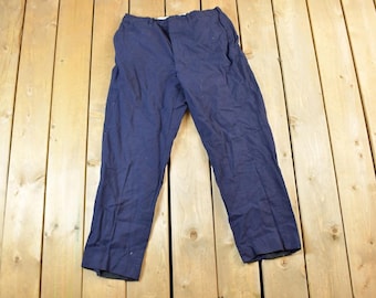Vintage 1980s Navy Work Pants / Made in USA / American Vintage / Workwear / Streetwear / Vintage Pants