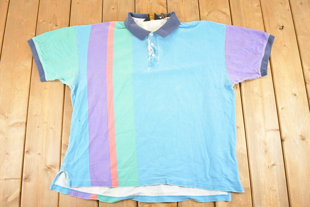 Vintage 1990's Eddie Bauer Colorblock Button up Shirt Men's XL / 90's ...