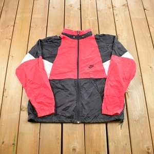 Vintage 1990s Nike Color Block Windbreaker Jacket / 90s Nike / Vintage Running Jacket / Mesh Lining / Athleisure / Outerwear / White Tag