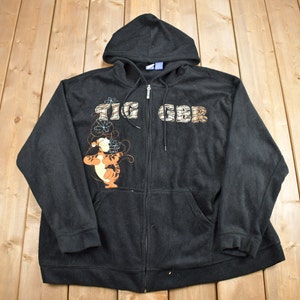 Vintage 1990s Tigger Disney Zip Up Hoodie / Vintage Sweatshirt / Vintage Disney / Tigger / Embroidered / Cute