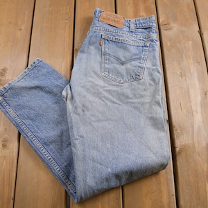 Vintage 1990s Levi&#39;s 505 Orange Tab Jeans Size 32 x 28 / 90s Denim / Streetwear Fashion / Vintage Denim / Jeans / Vintage Levi&#39;s