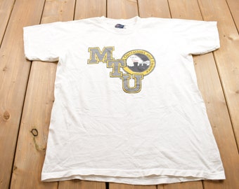 Vintage 1990s MTU Jansport Collegiate Graphic T Shirt / Vintage T Shirt / Streetwear / Rare Vintage / Made In USA / Finance