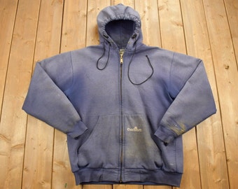 Vintage Carhartt Full Zip Sweatshirt Hoodie 2XL Tall Red Workwear Etsy UK