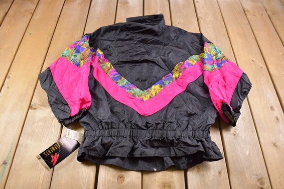 Vintage 1980s Active Elements Abstract Windbreaker Jacket