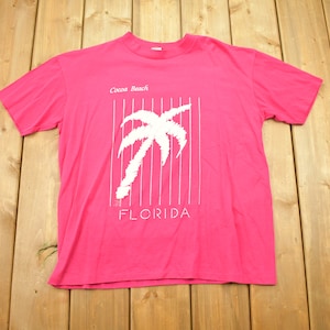 Vintage 1980s Cocoa Beach Florida Souvenir T Shirt / Travel Shirt / 80s / 90s / Streetwear Fashion / Made In USA / Single Stitch