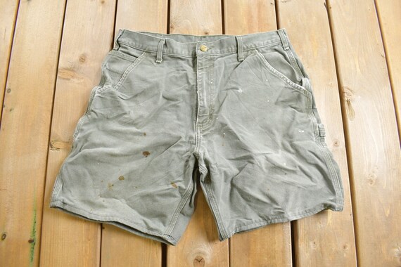 CARHARTT short painter PANTS Half PANTS 42 Navy cotton