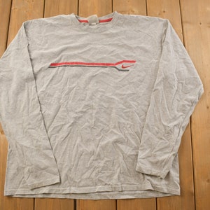 Vintage 1990s Nike Swoosh Graphic Long Sleeve Shirt / 90s / Vintage Streetwear / Graphic Shirt / Vintage Nike /