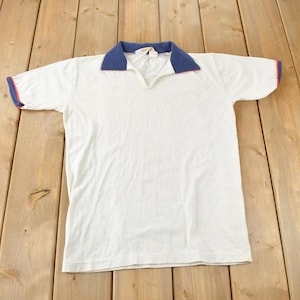 Vintage 1970s Blank Polo Shirt / Made In Canada / 70s Polo / True Vintage
