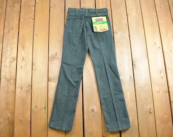 Wrangler Cowboy Cut Deadstock Vintage 1980s Jeans Size 28 x 32 Forrest Green / New With Tags / 80s Denim / Union Made In USA / Slim Fit