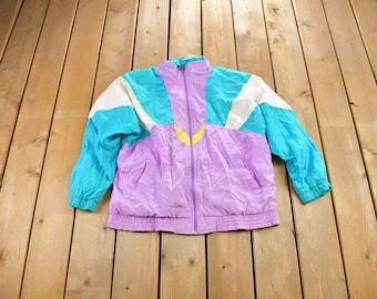 Vintage 1990s Bold Spirit Windbreaker Jacket / Streetwear / Light Jacket / Vintage Windbreaker/ Color Block