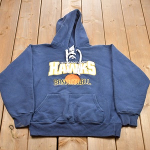 Vintage 1990s Hermantown Hawks Hockey Team Hoodie / Embroidered / Streetwear / Sportswear / Americana