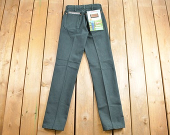Wrangler Cowboy Cut Deadstock Vintage 1980s Jeans Womens Size 26 x 32 / Forest Green / New With Tags / 80s / Union Made In USA / Slim Fit