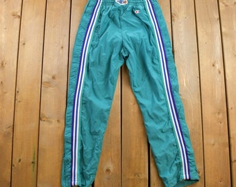 Vintage 1990s Charlotte Hornets Breakaway Track Pants / Made in USA / American Vintage / Streetwear / Vintage Pants / Vintage Sweat Pants