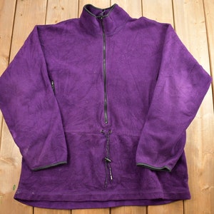 Vintage 1990s Purple REI Fleece Sweater / Outdoorsman / 90s Sweater / Streetwear / Hiking / Half Zip up Fleece / Colorful Outdoor Fleece