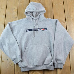 Vintage 1990s Nike Embroidered Mini Swoosh Hoodie Sweatshirt / Vintage Nike / Sportswear / Streetwear / Athleisure