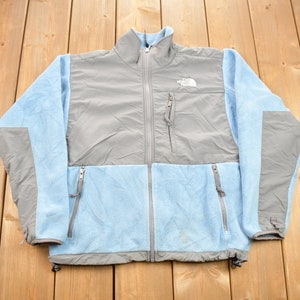 Vintage 1990s The North Face Women&#39;s Blue Denali Fleece Sweater / Jacket Liner / 90s Sweater / Streetwear / Outdoorsman / Color Block