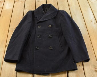 Vintage US Coast Guard Wool Peacoat - Men's Medium (38-40) - Etsy