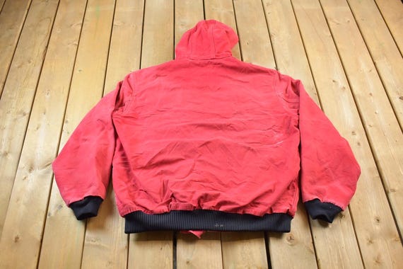 Vintage 2000s Distressed Carhartt Red Active Jacket Size L / Red