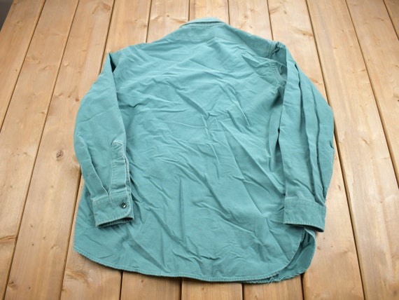 Vintage 1990s LL Bean Chamois Cloth Shirt / 1990s… - image 2