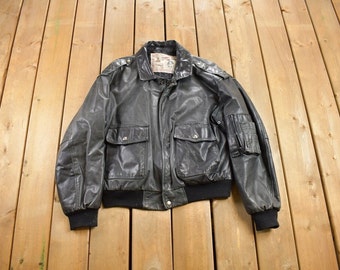AEROPOSTALEレザージャケット Aeropostale Vintage Leather Jacket Adult Size (46)!!! | eBay