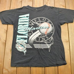 Vintage 1990s Florida Marlins MLB Graphic T-Shirt / Single Stitch / MLB Baseball / 90s Streetwear / Sportswear / Vintage Marlins