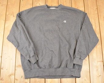 Vintage Y2K Champion Eco Logo Crewneck Sweatshirt Mens XL / Made In USA / 2000s Printing Crewneck / Streetwear Blanks
