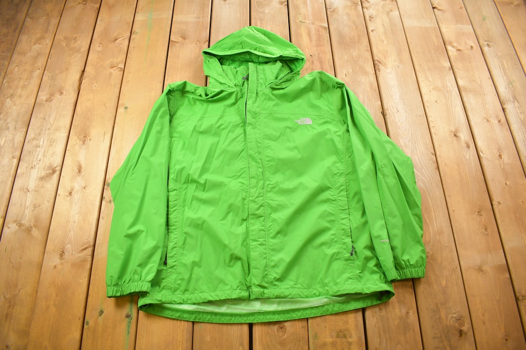 Vintage 1990s the North Face Lime Green Hyvent Windbreaker