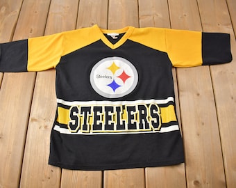 Vintage 1990s Pittsburgh Steelers NFL Jersey Style Graphic T-Shirt / NFL / 90s Streetwear / Sportswear