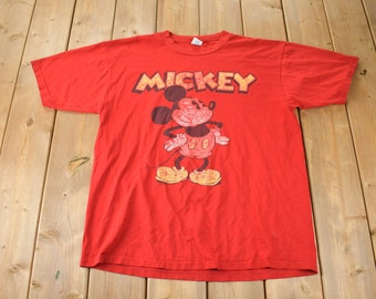 Vintage 1980s Disney Mickey Mouse Graphic T-Shirt Made In USA