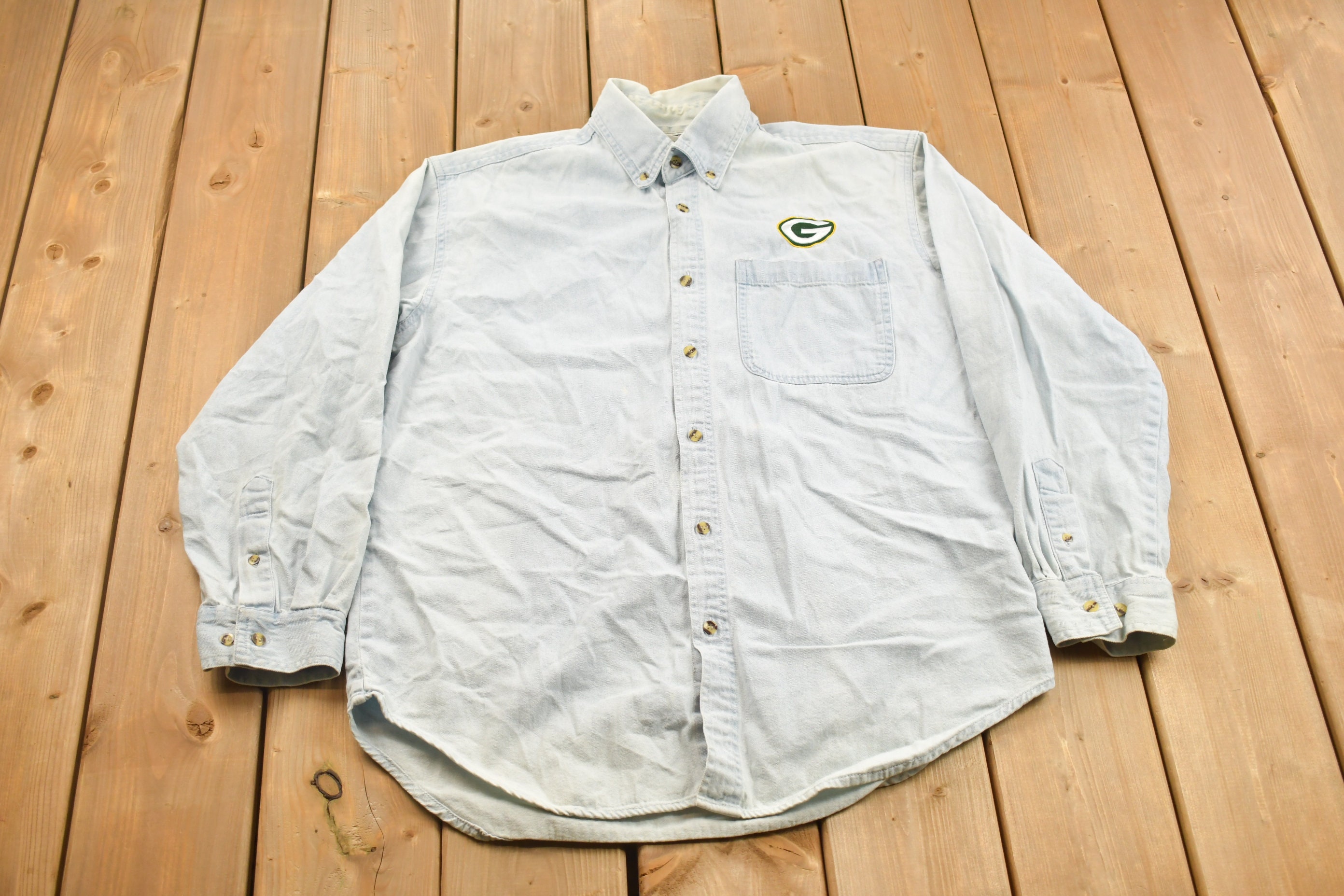 Vintage 1990s Green Bay Packers NFL Button up Shirt / 1990s Button up /  Vintage NFL / Packers Button up / Football / Sportswear / Americana - Etsy