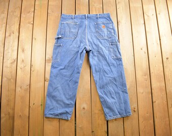 Vintage 1990s Carhartt Work Pants Size 40x28/ 90s Carpenter Pants / Wide Leg / Distressed Carhartt / Vintage Workwear