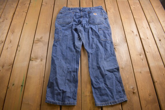 Vintage 1990s Carhartt Denim Work Pants Size 34 x… - image 3