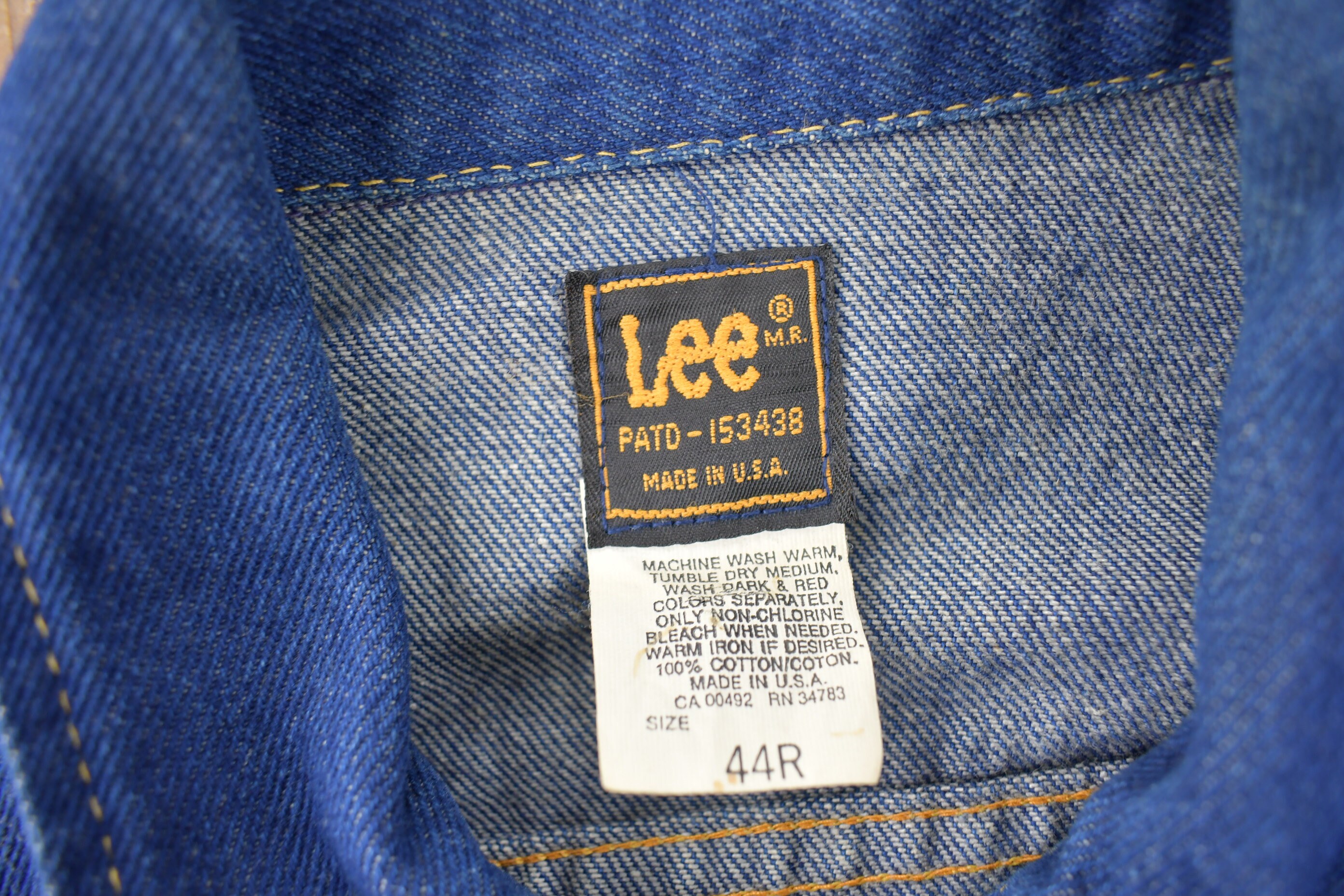 Vintage 1970s Lee Jean Jacket Size 44R Made in USA - Etsy