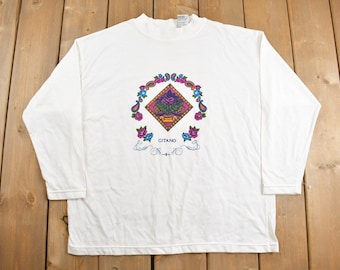 Vintage 1980s Gitano Paisley Graphic Crewneck Sweatshirt / 80s Crewneck / 80s Gitano / Essential / Streetwear / 90s