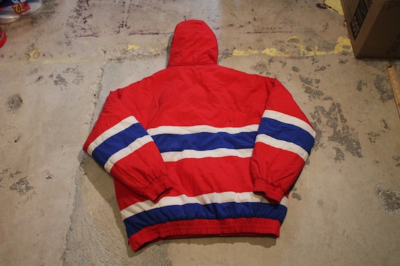 Vintage 1990s Montreal Canadiens NHL Apex One Quarter Zip Puffer