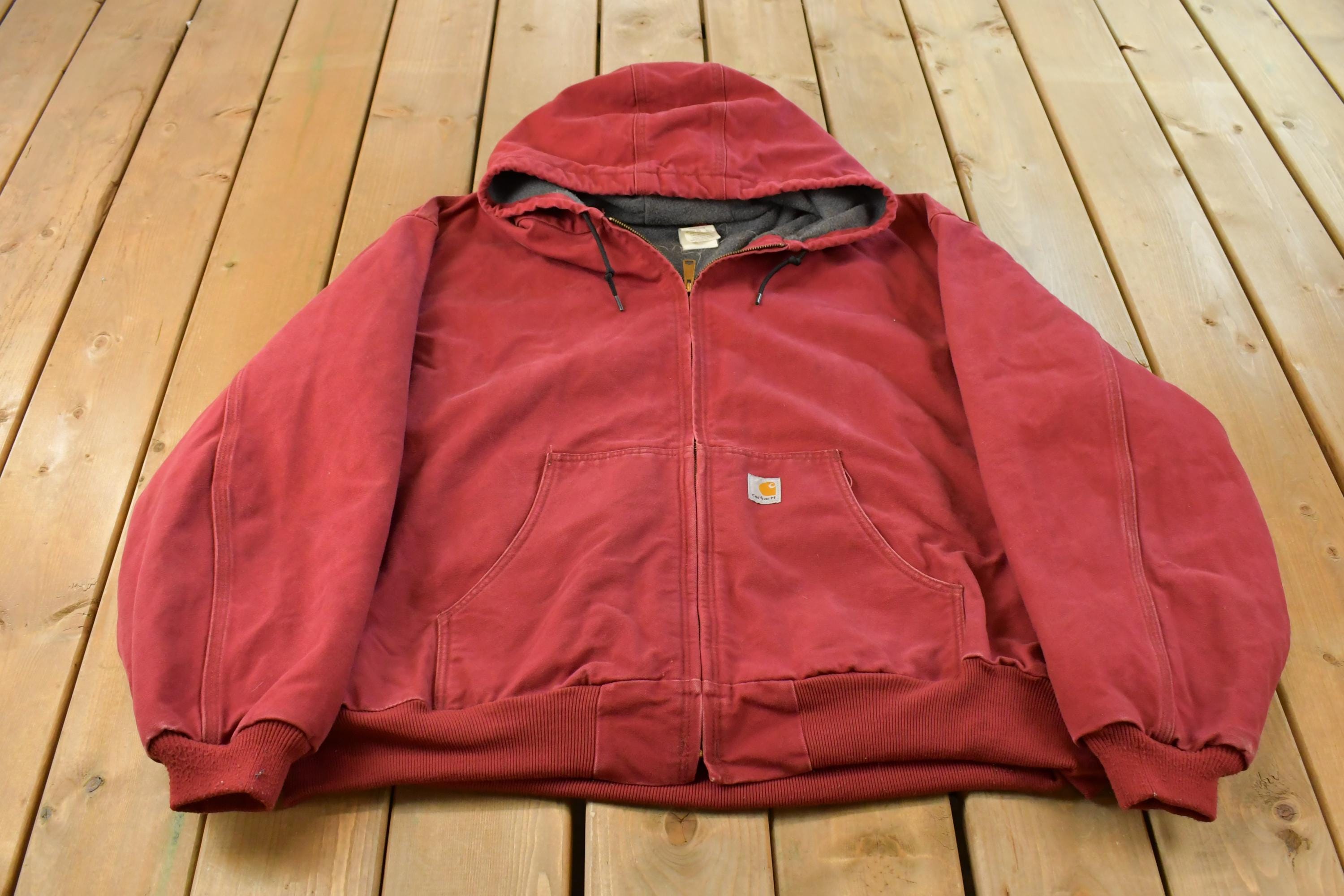 Vintage Carhartt Active Jacket Red - Etsy